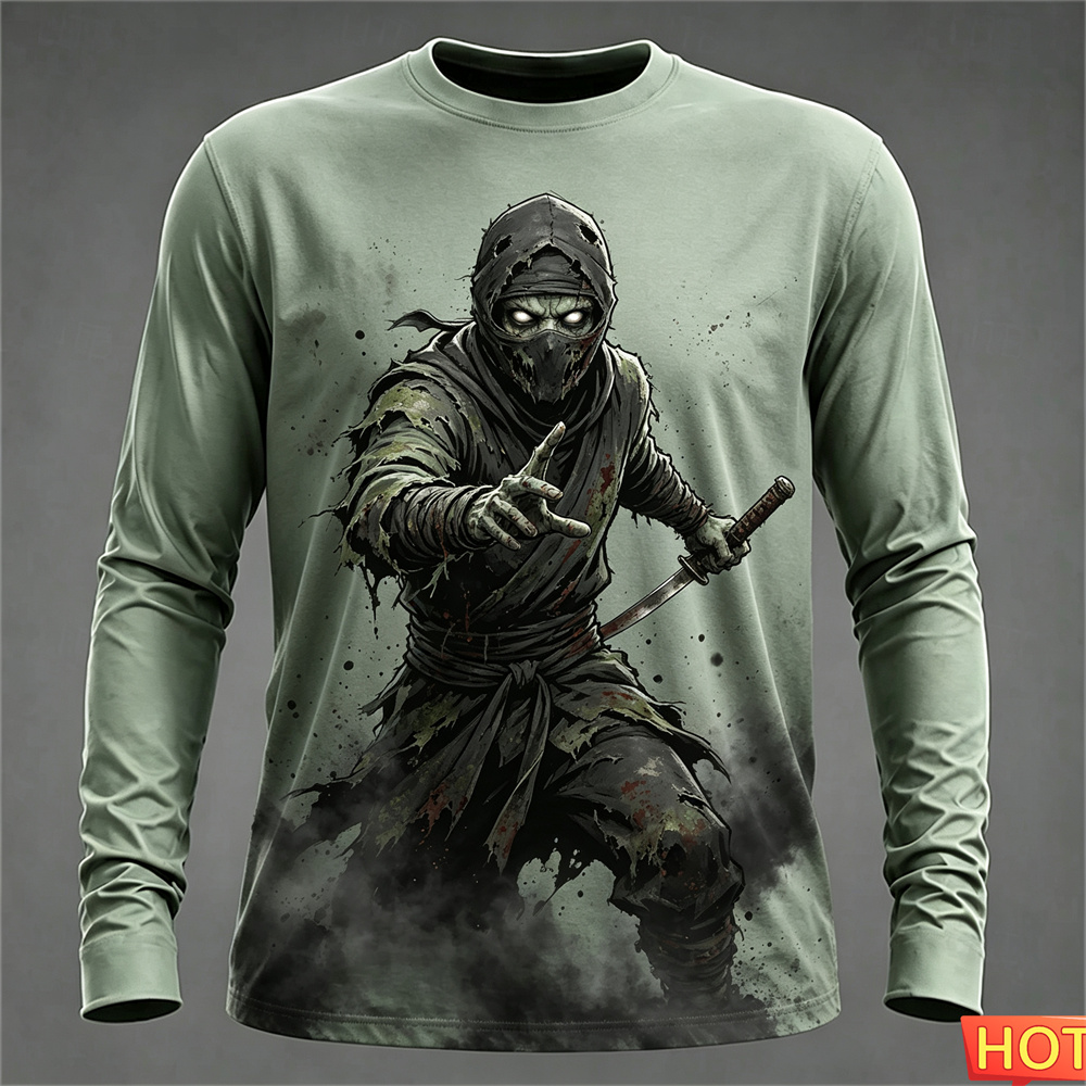 Autumn winter Men's Long sleev - Tee Graphic Print review and price