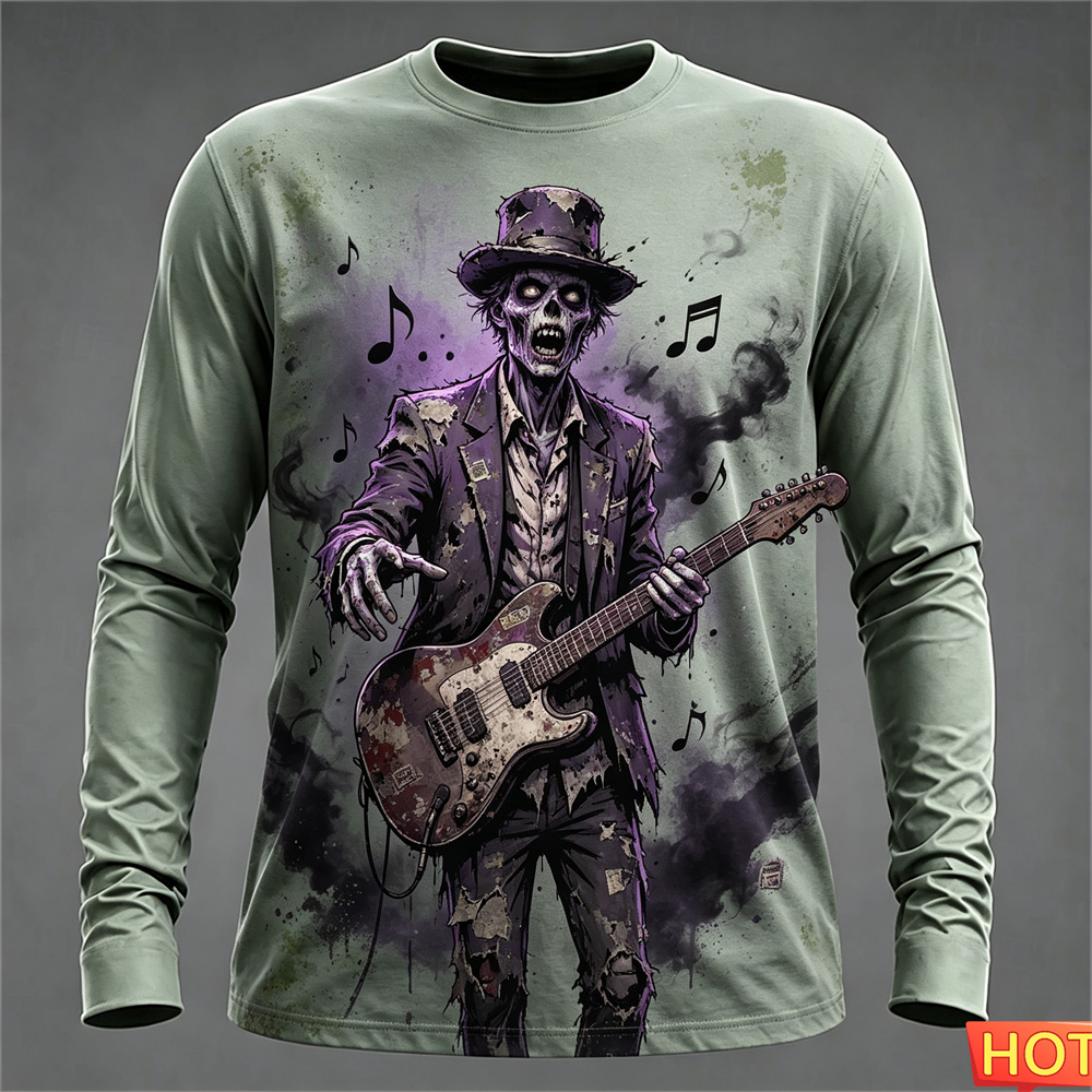 Autumn winter Men's Long sleev - Tee Graphic Print review and price